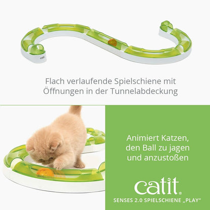 Catit Spielschiene - Interaktives Spielzeug für Katzen aller Größen mit unendlichen Spielmöglichkeiten