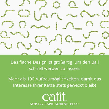 Catit Spielschiene - Interaktives Spielzeug für Katzen aller Größen mit unendlichen Spielmöglichkeiten