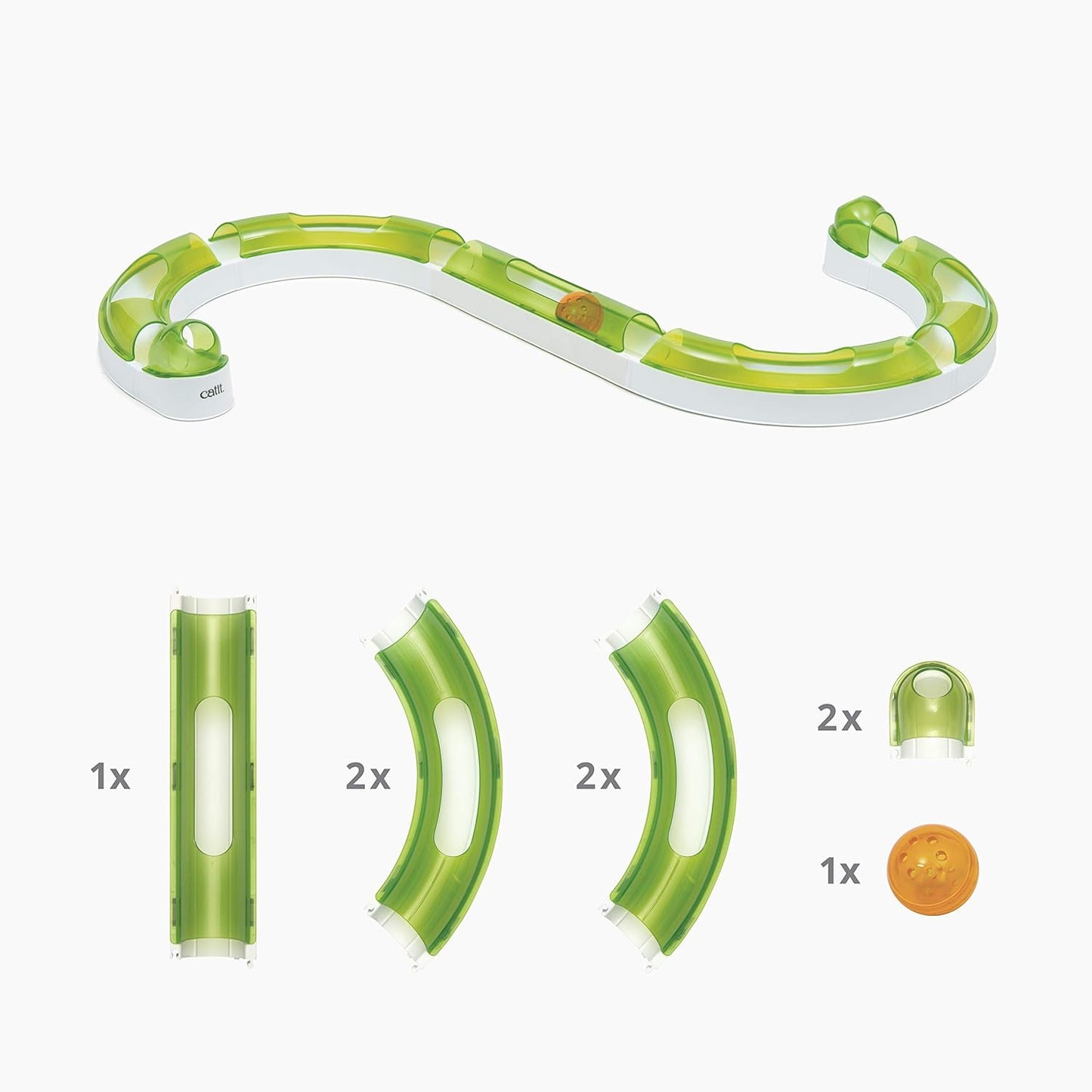 Catit Spielschiene - Interaktives Spielzeug für Katzen aller Größen mit unendlichen Spielmöglichkeiten